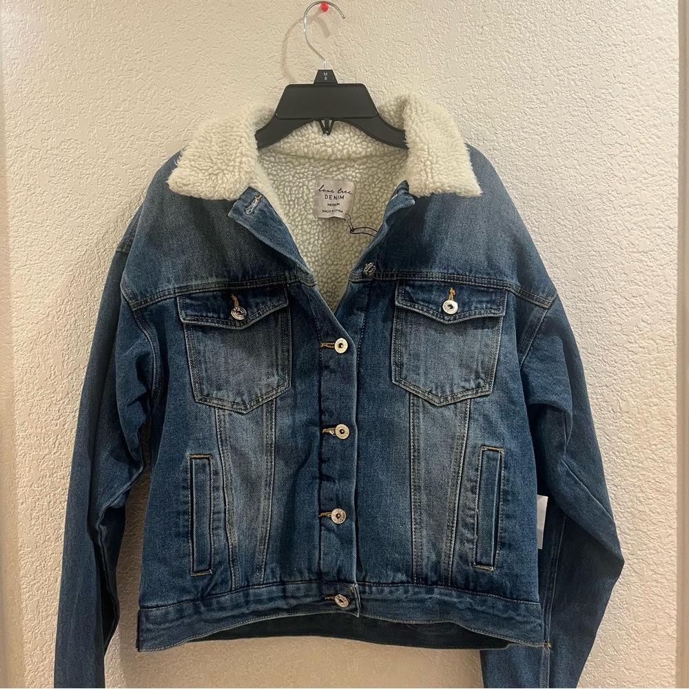Fur Denim Jacket size M